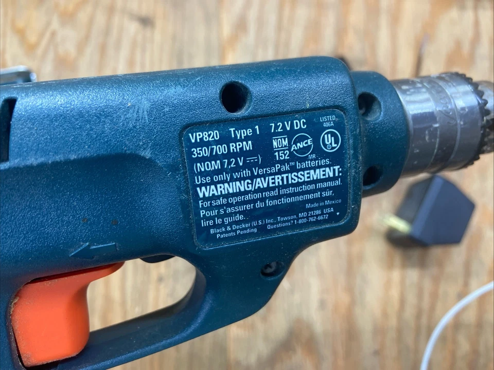 BLACK & DECKER VP650 VP820 7.2v Cordless Versa-Pak Reciprocal Saw Drill Sawzaw - Image 4 of 4