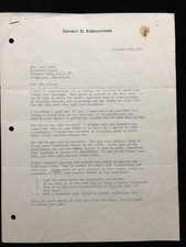 1952 President Dwight D. Eisenhower Typed Two-Page Letter Signed BAS BECKETT LOA