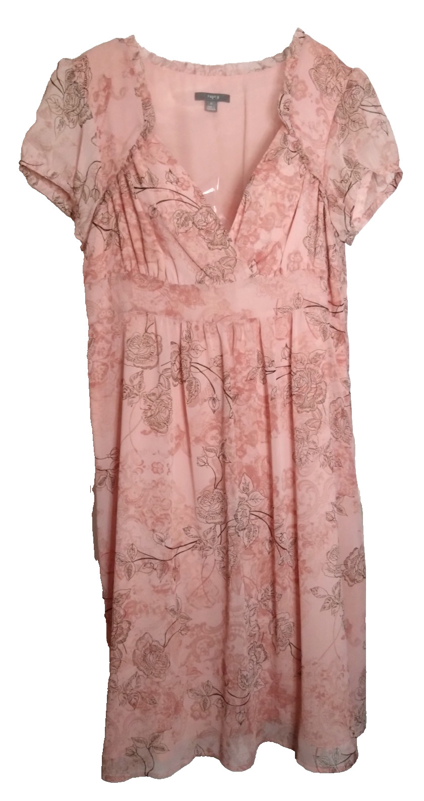 NWT Apt 9 Misses Size 12 Pink Floral Print  Baby Doll Dress