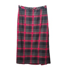 VTG Sag Harbor Maxi Skirt Womens Size 12 Plaid Academia Preppy Equestrian 90s