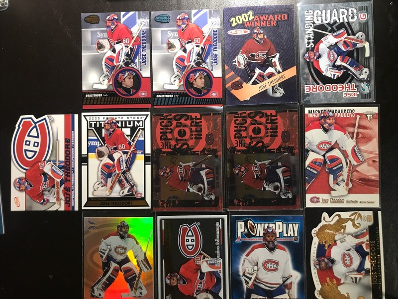 Jose Theodore (13) Card Lot ALL PREMIUM INSERTS #ED SP CANADIENS NICE!!
