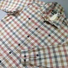 Orvis Mens Perfect Flannel Shirt XL Classic Fit Plaid Cotton Pockets NWT