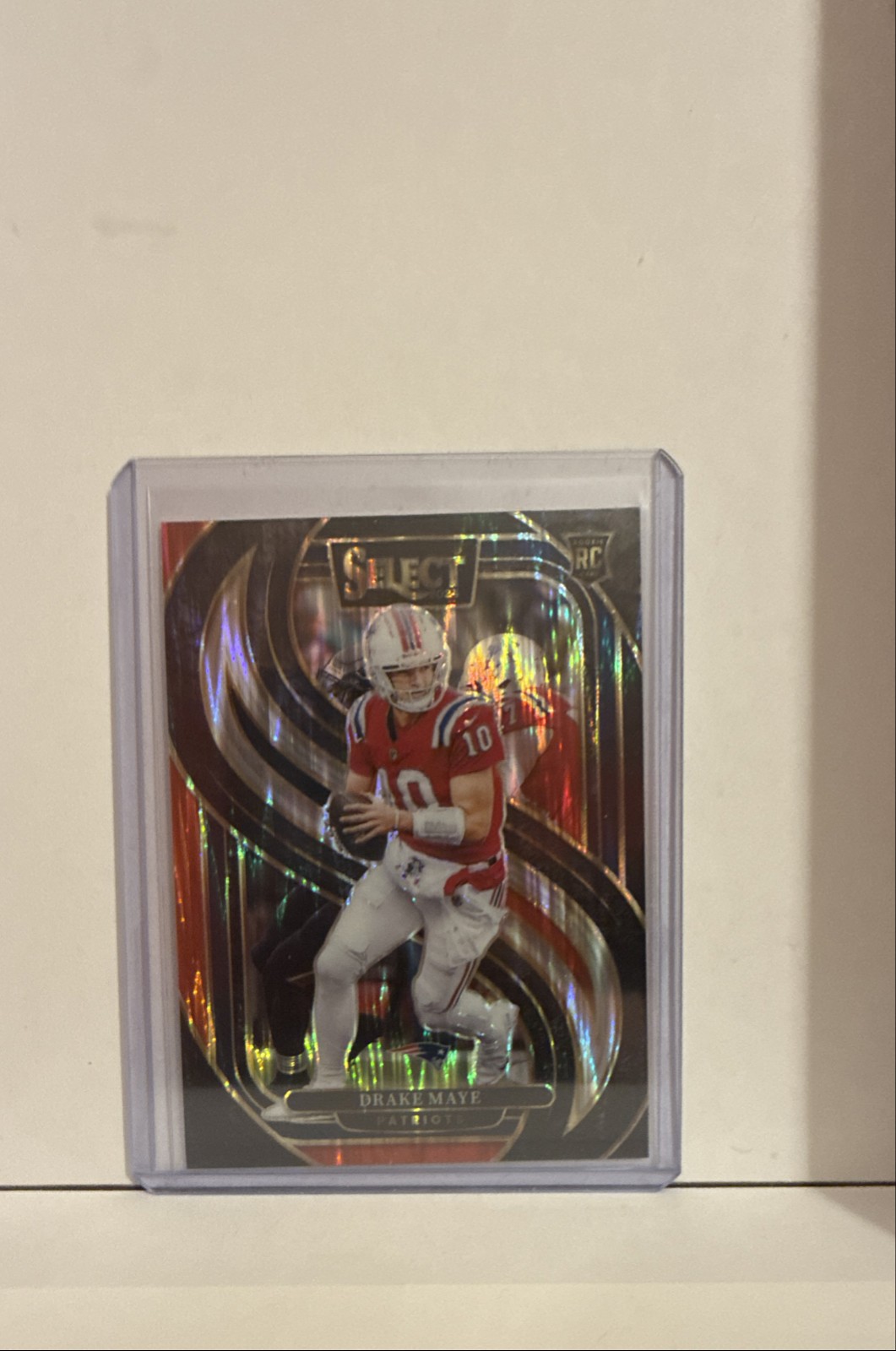 2024 Panini Select - Premier Level Drake Maye #113 Black & Red Shock Prizm (RC)