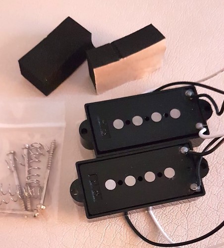 Neu Satz 2 Pickups Precision Bass Alnico 5 - 8,5k - für Gitarre P-Bass 4 Saiten - Imagen 3 de 3