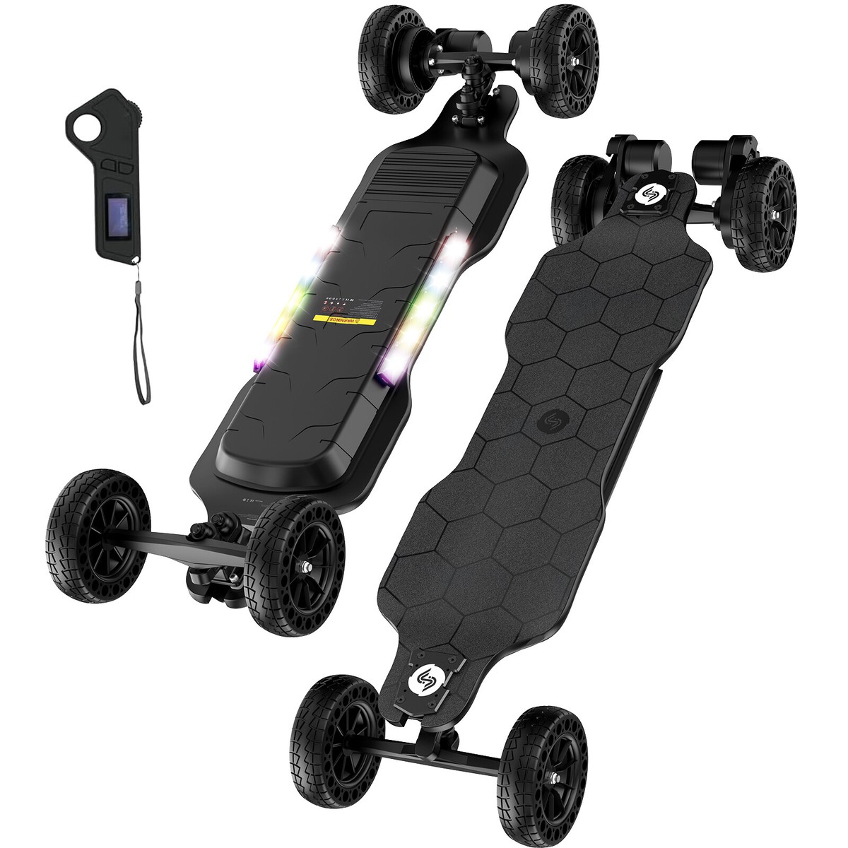 Electric Skateboard Longboard 3000W 32 MPH W/ Ambient Light