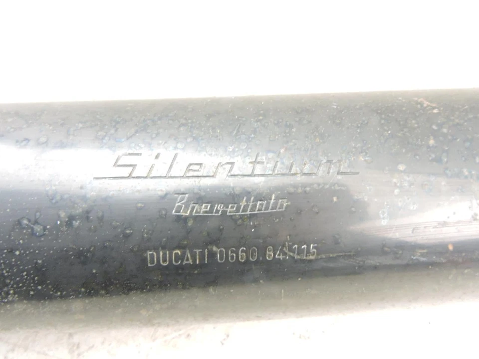 Silenciador tubo de escape original Ducati Cagiva 650 Pantah Alazzurra Silentium T2756 Foto 2 de 4