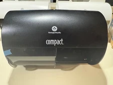 Georgia Pacific Compact Side-by-Side Tissue Dispenser 56784A (Black) - EUC...!