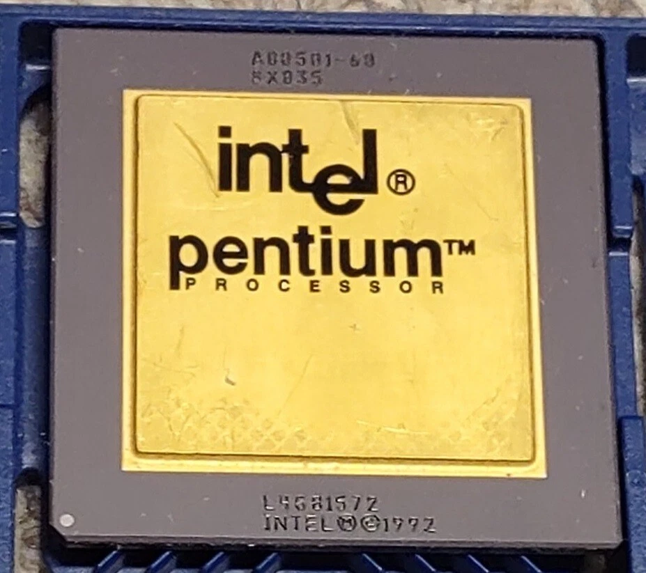 Vantage Pentium A80501-60 SX835 CPU Rare Socket 4 Gold top/ Recovery/ Collection - Image 3 of 4