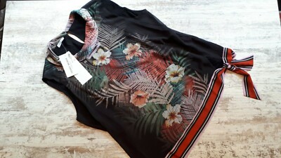 Gerry Weber Blusentop Gr. 42 schwarz geblümt NEU