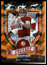 2021 Panini Prizm Draft Picks Collegiate #170 Mac Jones Orange Ice