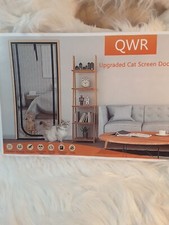 QWR Upgraded Pet Screen Door Fits Doors Up to 30"x80",Heavy Duty Cat Proof