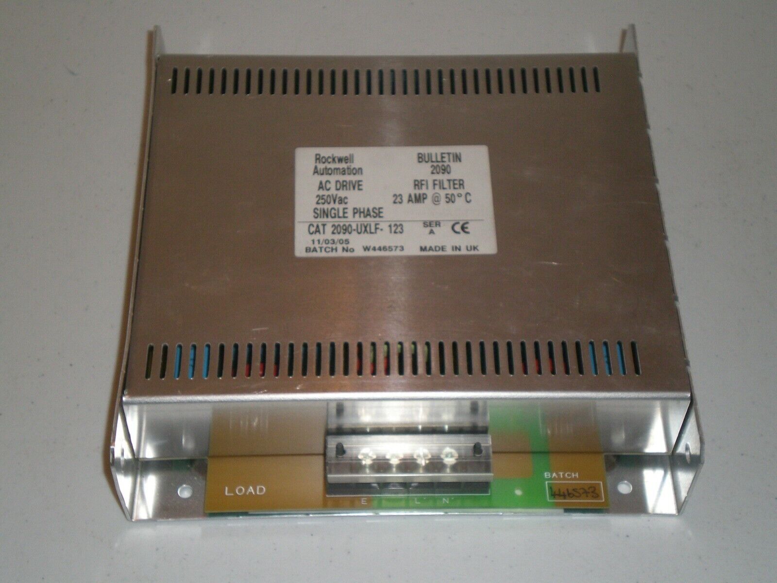 Rockwell Automation 2090-UXLF-123 AC Drive RFI Filter 23 Amp, 250 VAC Free Ship
