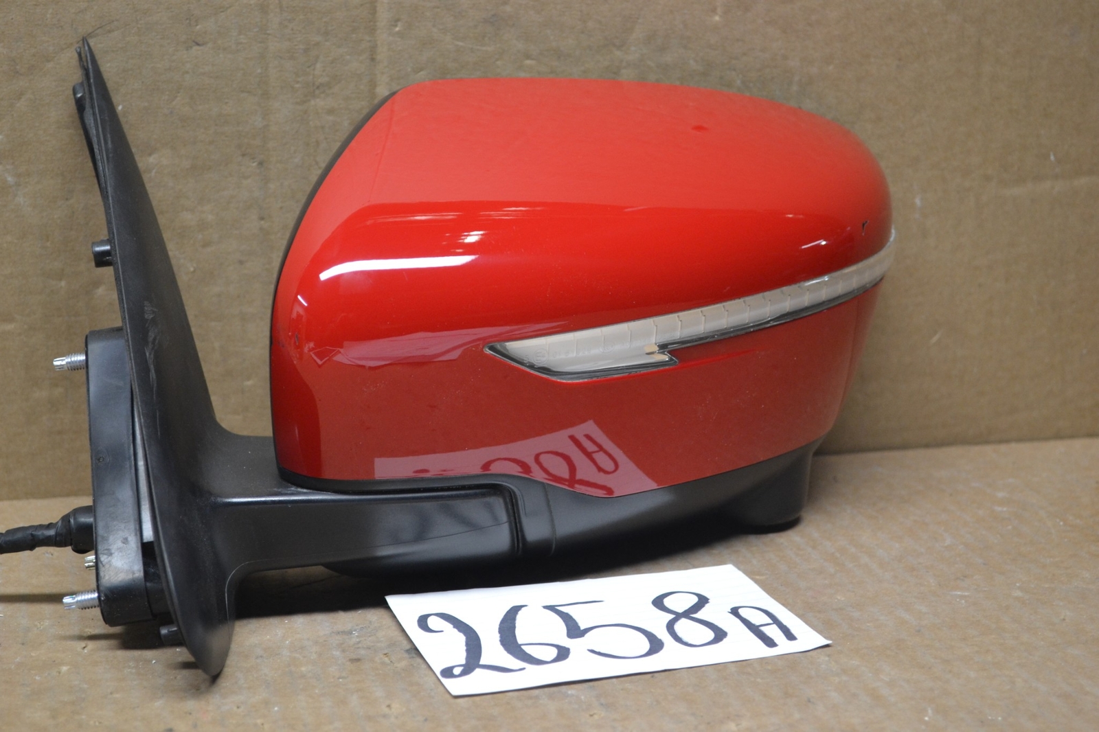 15 16 Nissan Juke DRIVER side Used Power Mirror Red #2658-A