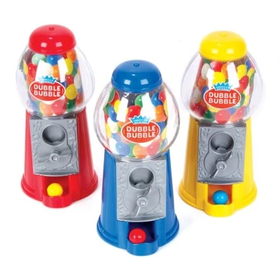 RHODE ISLAND NOVELTY 7" Colorful Classic Gumball Machine Coin Bank (with Dubble Bubble Gum Included)