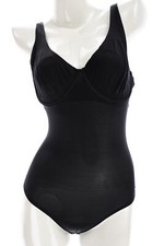 Wolford 183303Women's Sheer Touch String Underwire Bodysuit Black Size 12 D-Cup