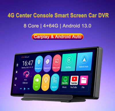 4G lte Dash cam Rearview Mirror Carplay Android Auto GPS Navi ADAS Remote View