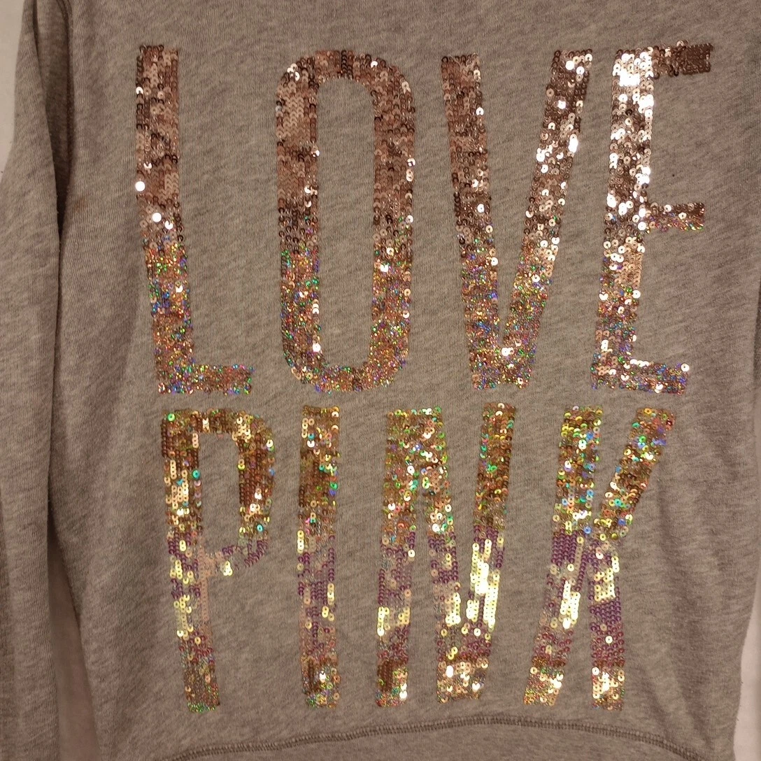 UNDERCOVER Felpa Rosa con Cappuccio Donna Xs Grigio Paillettes Loghi