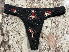 True Vintage Victoria Secret Signature Waistband Thong Panty Cotton Large