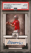2022 Leaf Ultimate Draft CJ Stroud Autograph PSA 8  Houston Texans 