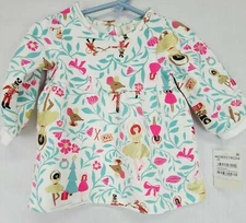 Tucker + Tate Babies Print Peplum Dress Ivory Egret Sparkle Ballet Shirt Top