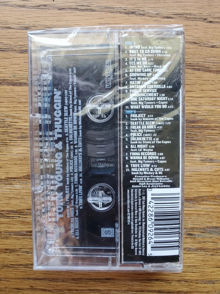 NEW Turk Young & Thuggin' Lil Wayne Cash SEALED Cassette Tape R&B Rap Hip Hop - Image 2 of 4