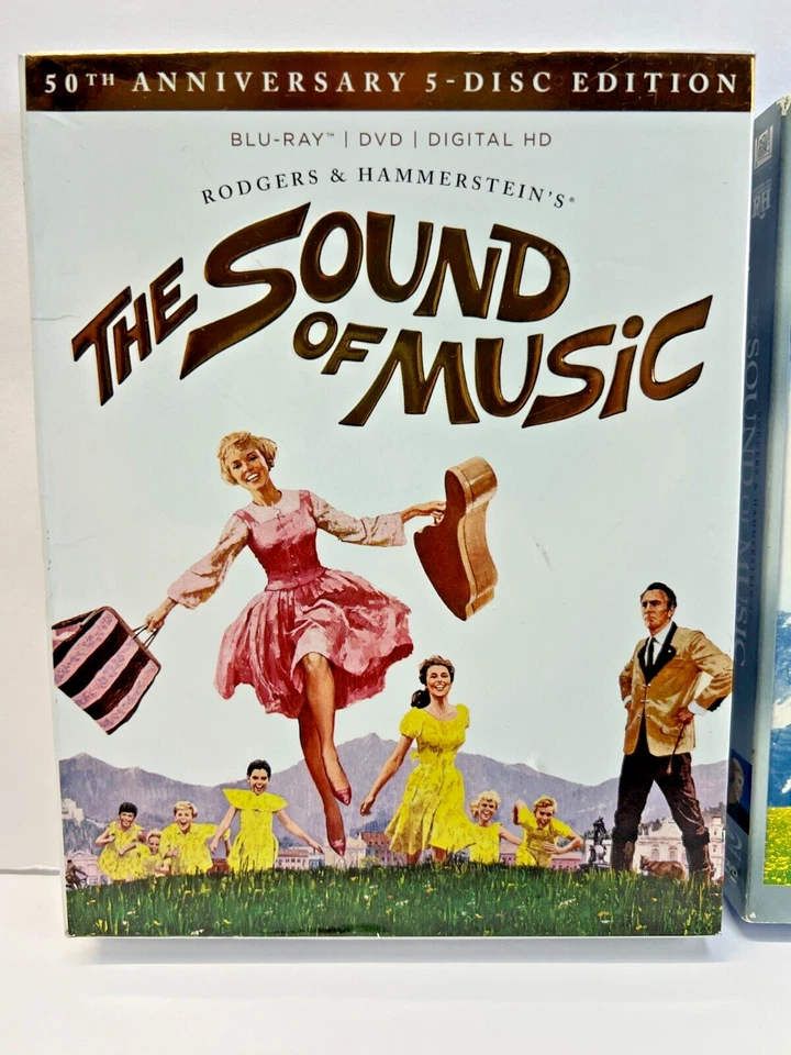 The Sound of Music 2 SETS - 45th & 50th Anniv. 5-Disc Blu-ray DVD CD Poster Art Foto 2 de 4