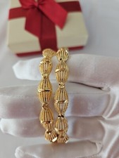 2 bangles Set Gold Plated Bollywood Jewelry Dubai Bracelet Indian Fashion Bangle