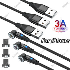 For iPhone 14 13 12 11 XR X 8 7 6 Plus Magnetic USB Fast Charger Data Cable Cord