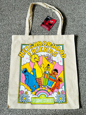 NEW + Tag Sesame Street x Primark Official Cotton High Quality Tote Shopping Bag