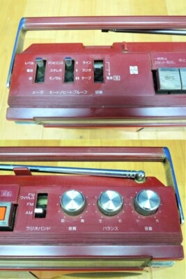 National RX-5180 ラジカセ レッド ナショナル FM/AM ラジオカセット