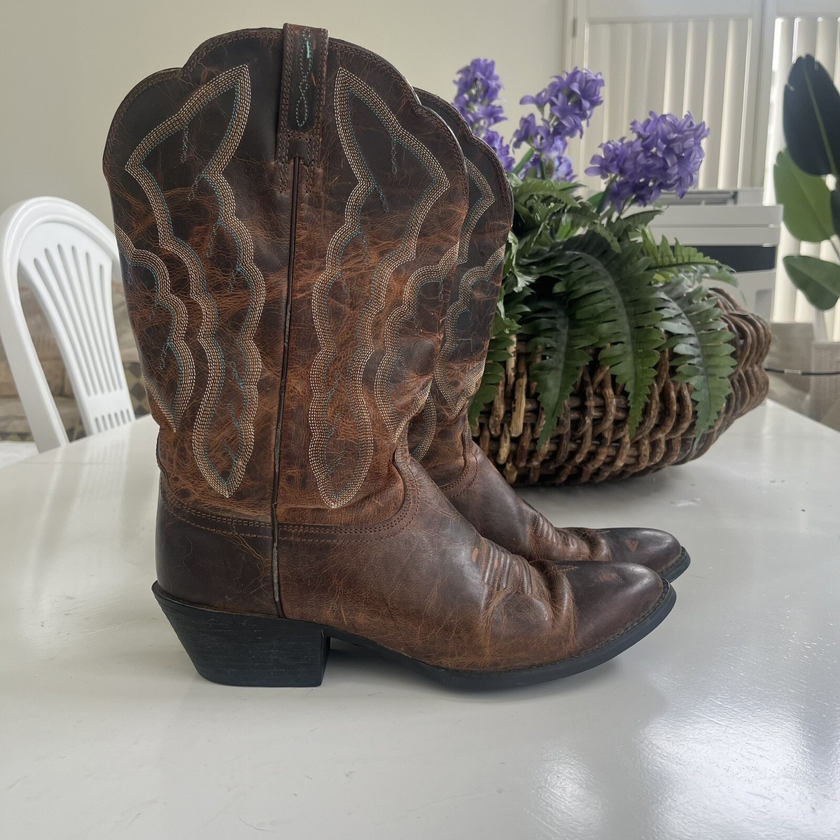 Ariat Ladies Heritage Western R Toe BOOTS Sassy Brown 10010266