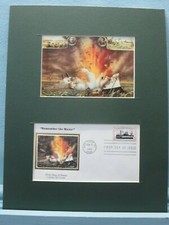 The USS Maine Blows Up starting the Spanish-American War & First Day Cover  