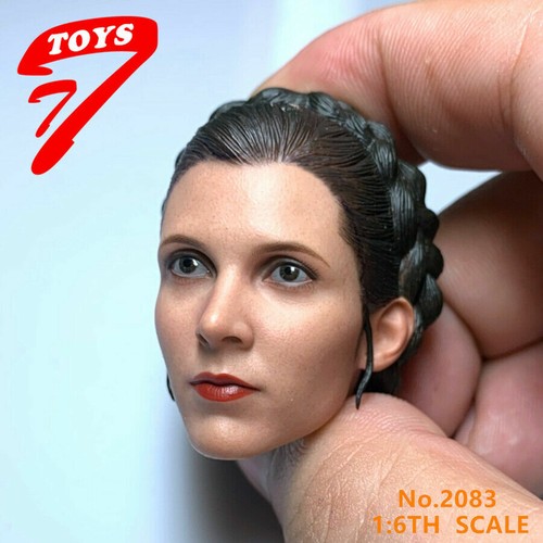 1/6 Leia Princess Carrie Fisher Princess Head Sculpt Fit 12'' Action Figure Body - Picture 4 of 4