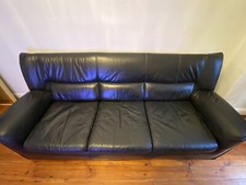 B&B ITALIA LAURIANA 3-SEATER LEATHER SOFA BY AFRA AND TOBIA SCARPA