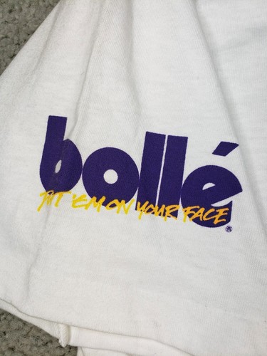 BOLLE Goggles Cycling T Shirt Promo M PUT EM' ON YOUR FACE Vintage 90's - Picture 5 of 6