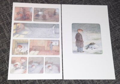 2x The Snowman Postkarten Raymond Briggs, Keeping Watch & The End, Weihnachtsset 11