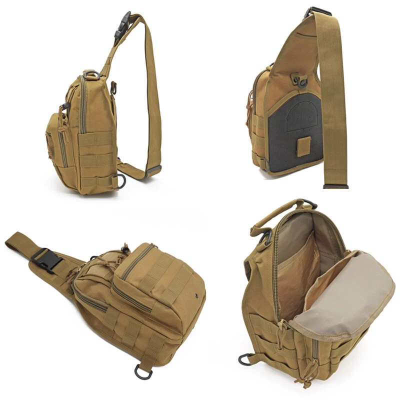 Mochila táctica para hombres Bolso bandolera Pecho Hombro Riñonera Bandolera Molle Bolsa Foto 4 de 4