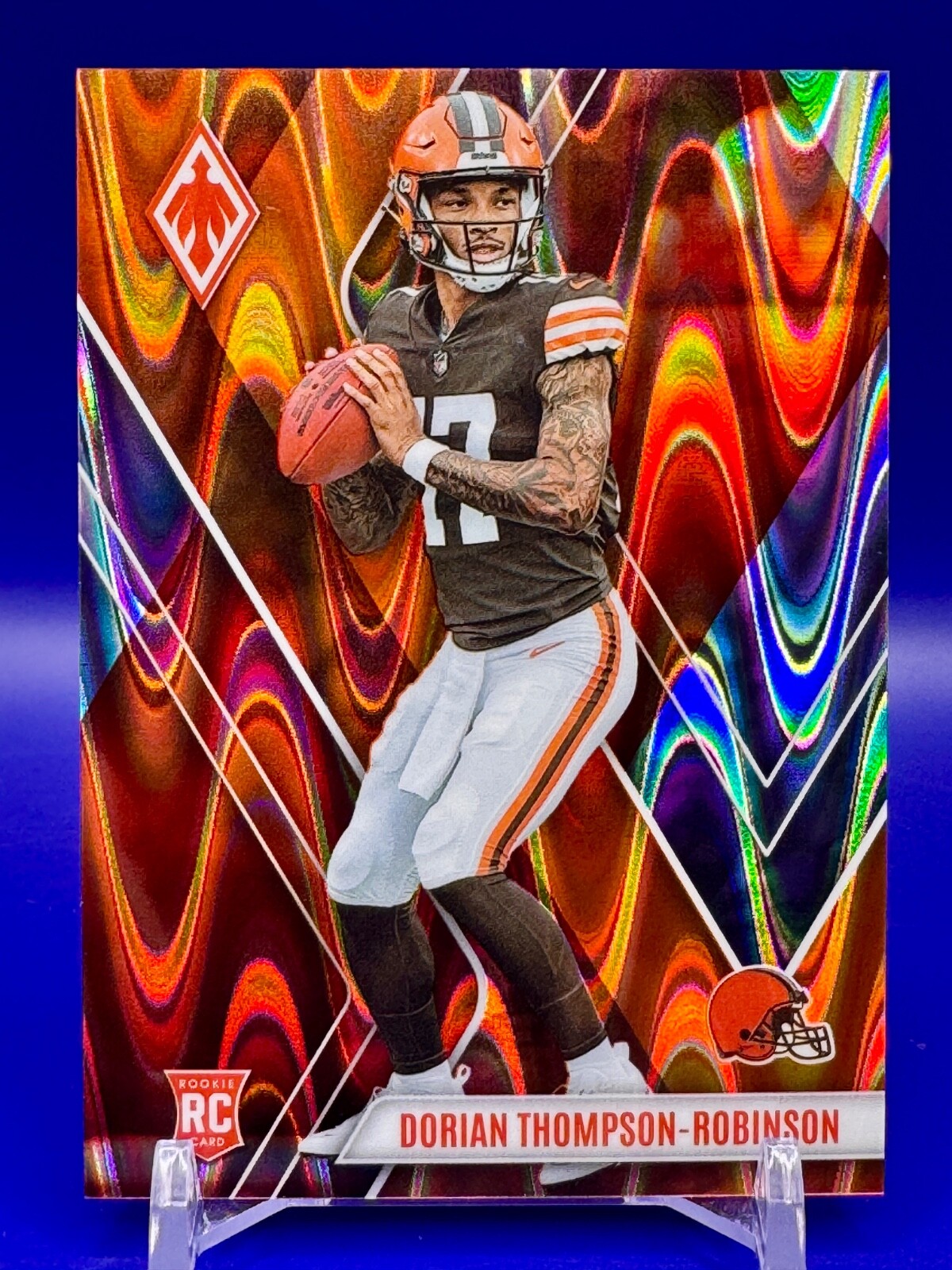 2023 Panini Phoenix Dorian Thompson-Robinson 124 Orange Seismic Prizm /99 Browns