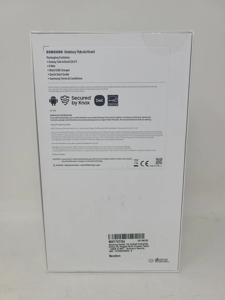 Samsung Galaxy Tab Active3 Active 3 SM-T570NZKEN20 128GB WiFi NEW FACTORY SEALED - Image 3 of 4