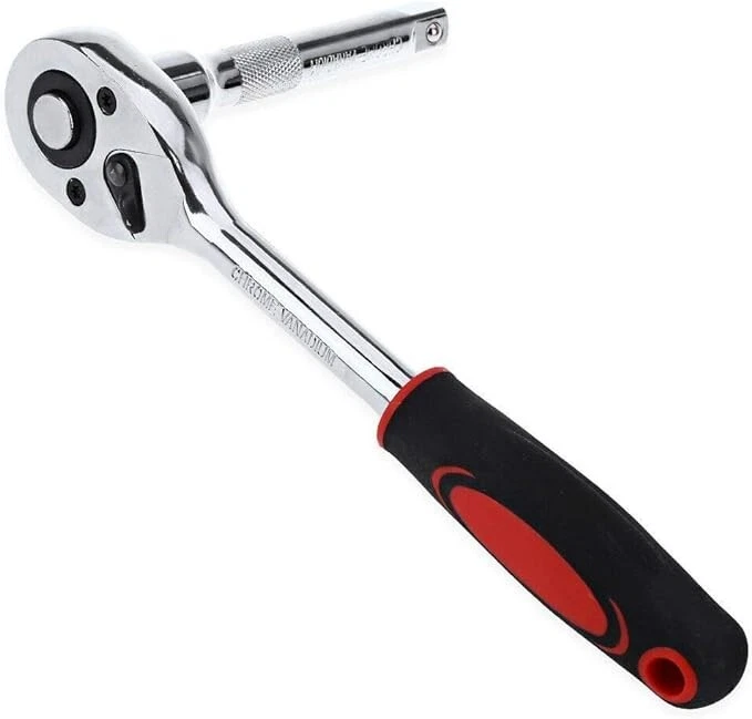 1/4 Inch Ratchet Socket Wrench Set, Metric Socket Set with Quick Release Reversi - Image 3 of 4