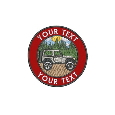Custom Name Your Text Embroidered Patch Iron-on/Sew-on Badge Off Road Applique