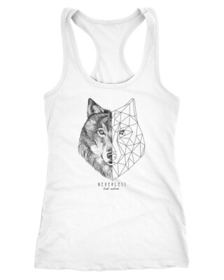 Women Tank Top Wolf Polygon Art Graphic Animal Print Print Shirt Fashion