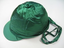 Helmet Cover Cap Cover Satin Green L With Straps Made In England