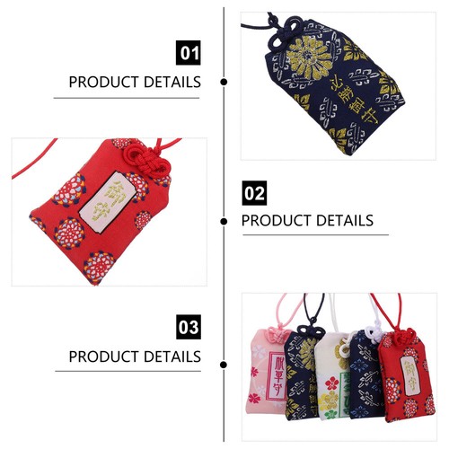 5PCS Japanese Omamori Fortune Bag Exquisite Japanese Amulet Unique Charm - Picture 11 of 12