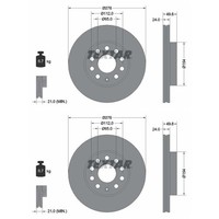 2X Textar Bremsscheiben Vorne 276Mm InnenbelÜFtet Passend FÜR Audi A3 Seat Leon