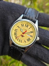 Vintage Citizen Automatic Transparent back Men Steel Day Date 21 Jewels Japanese