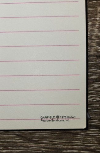 Vintage 1978 Garfield & Bugs Bunny Note Pads SEE DESCRIPTION - Picture 4 of 8