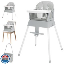 BOSEDSANG 4-in-1 Baby High Chair, Convertible Highchair for Babies and Toddle