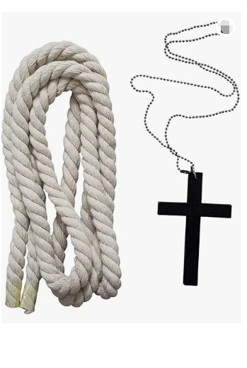 Medieval Monk Robe Priest Robe Halloween Cosplay Costume Cloak - Image 3 of 4