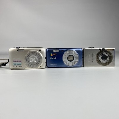 Digital Camera Lot Of Kodak Easyshare V803 Nikon Coolpix S3100